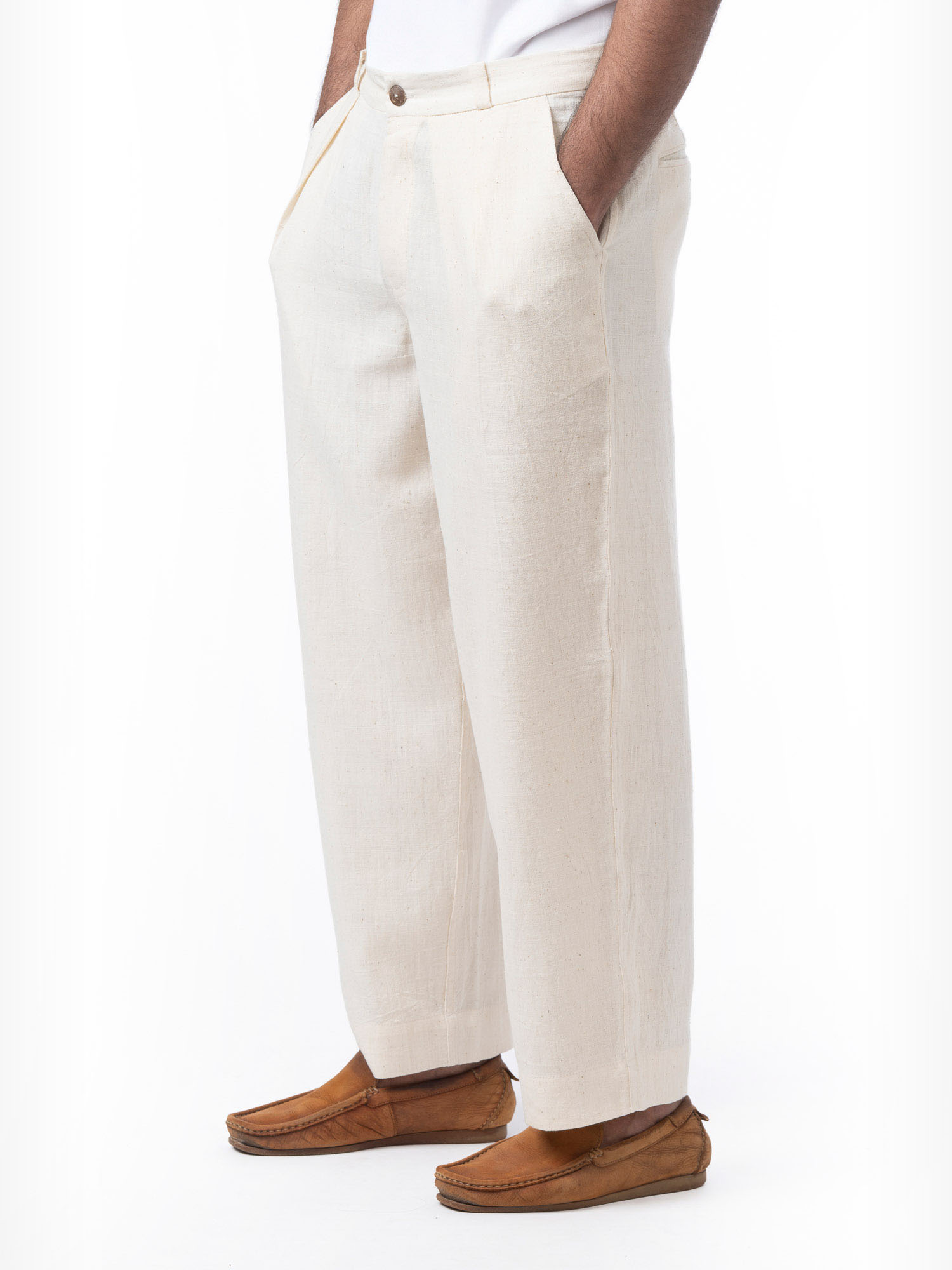 Reverse Pleat Baggy Trousers