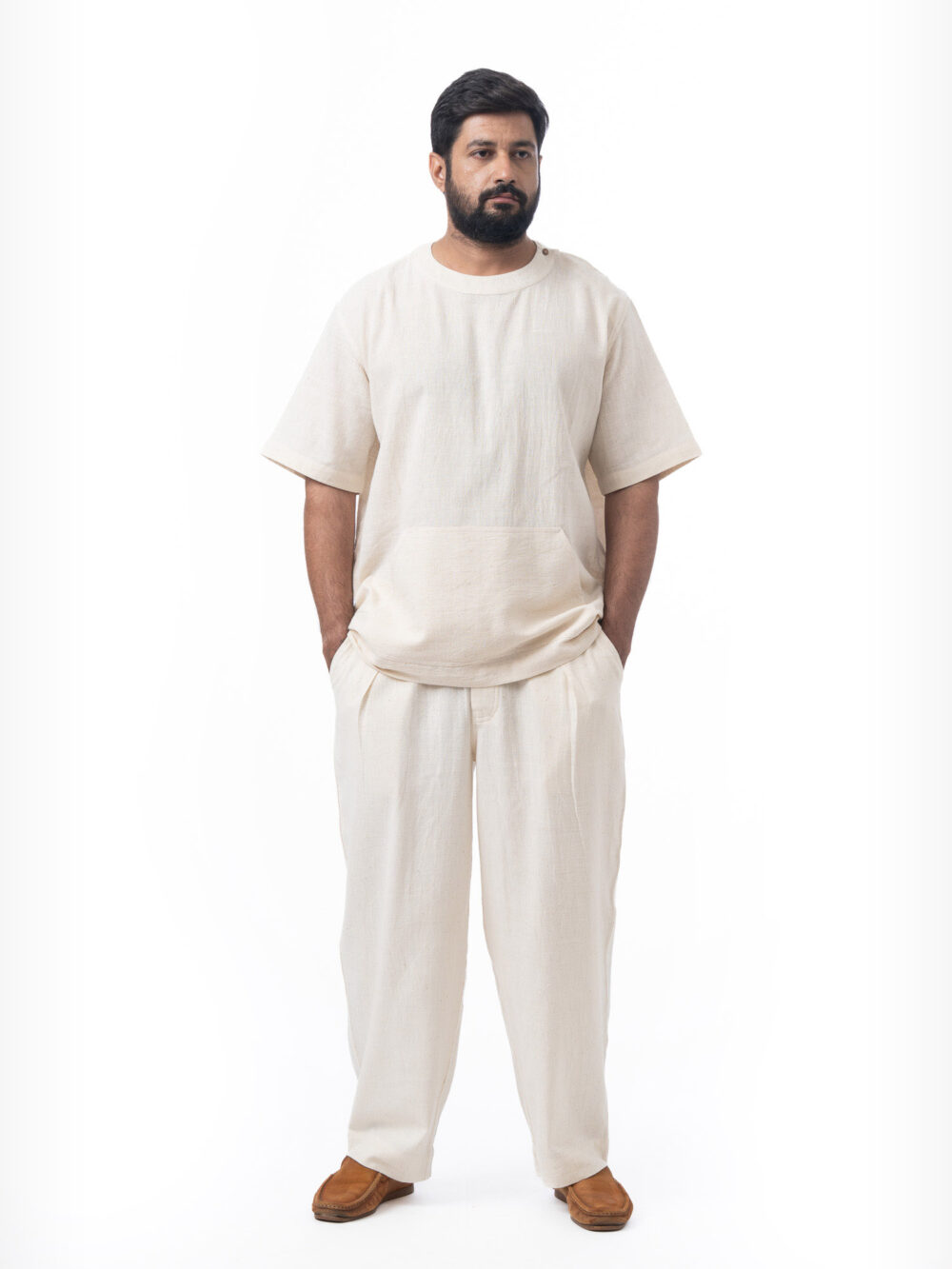 Reverse Pleat Baggy Trousers
