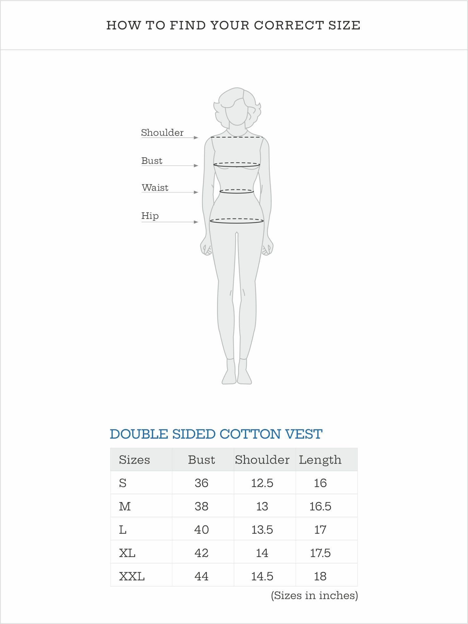 Double Sided Cotton Vest